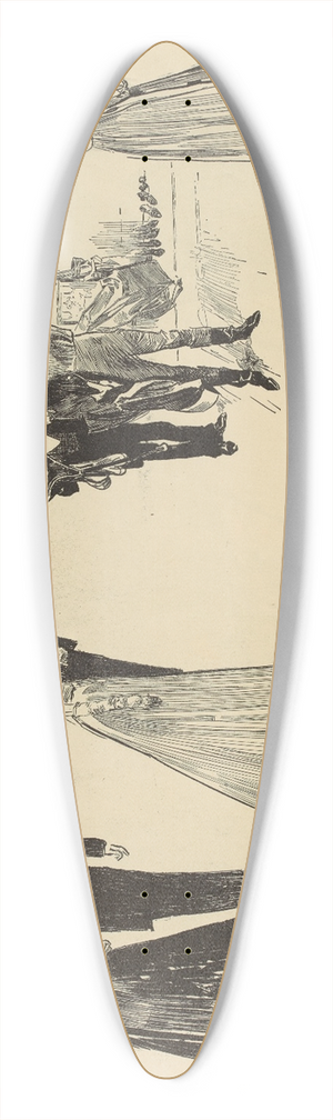 Charles Dana Gibson - A misconception 39.3 inch art pintail longboard deck