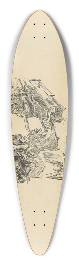 Charles Dana Gibson - A monotonous summer 39.3 inch art pintail longboard deck