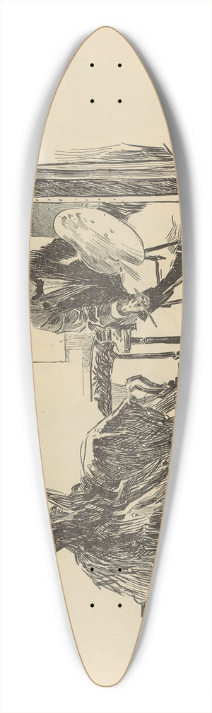 Charles Dana Gibson - A necessary ingredient 39.3 inch art pintail longboard deck