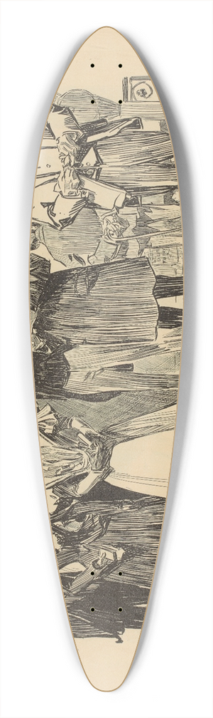 Charles Dana Gibson - An elevated station 39.3 inch art pintail longboard deck