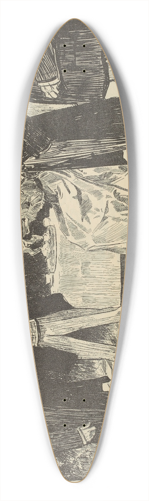 Charles Dana Gibson - A prince and a duke 39.3 inch art pintail longboard deck