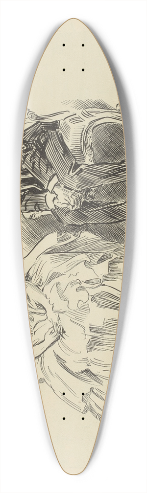 Charles Dana Gibson - A resolve 39.3 inch art pintail longboard deck