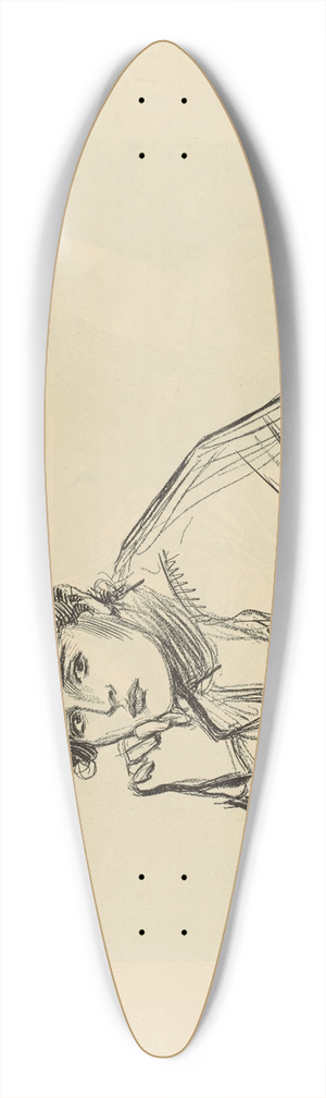 Charles Dana Gibson - A study 39.3 inch art pintail longboard deck
