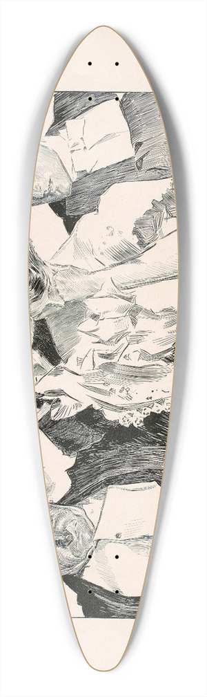 Charles Dana Gibson - At a comedy 39.3 inch art pintail longboard deck