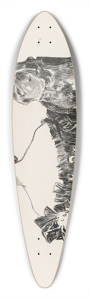 Charles Dana Gibson - At Dinner 39.3 inch art pintail longboard deck