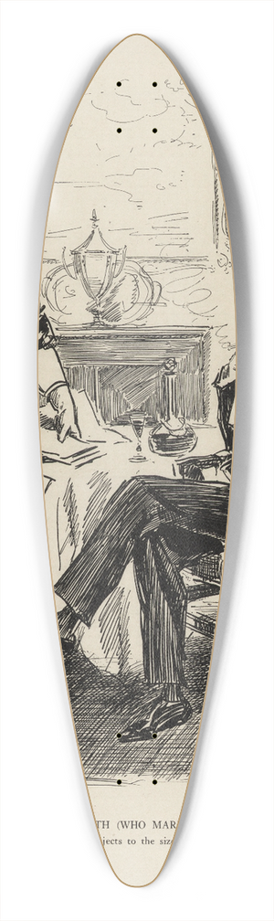Charles Dana Gibson - A tragic moment for Smyth (Who married for a home) 39.3 inch art pintail longboard deck