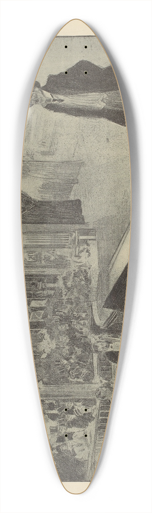 Charles Dana Gibson - At the Pavilion 39.3 inch art pintail longboard deck
