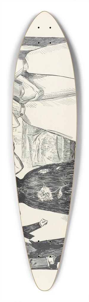 Charles Dana Gibson - Awful predicament 39.3 inch art pintail longboard deck