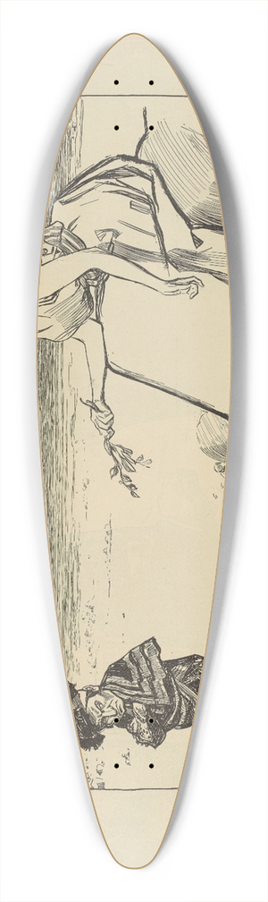 Charles Dana Gibson - Come, let us forgive and forget 39.3 inch art pintail longboard deck