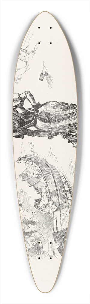Charles Dana Gibson - Danger 39.3 inch art pintail longboard deck
