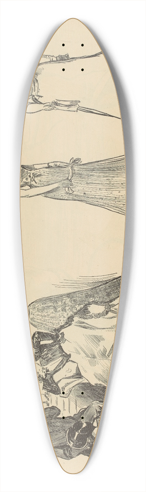 Charles Dana Gibson - Economy 39.3 inch art pintail longboard deck