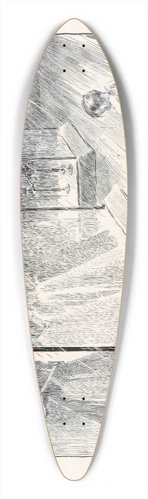 Charles Dana Gibson - Fooled again 39.3 inch art pintail longboard deck