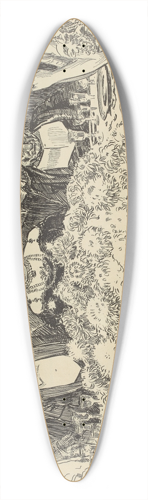 Charles Dana Gibson - Her heart is in the kitchen 39.3 inch art pintail longboard deck