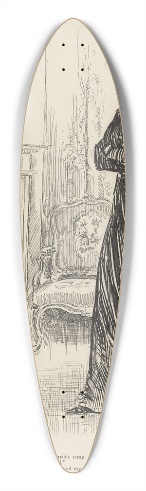 Charles Dana Gibson - He; We have had a terrible scrap 39.3 inch art pintail longboard deck
