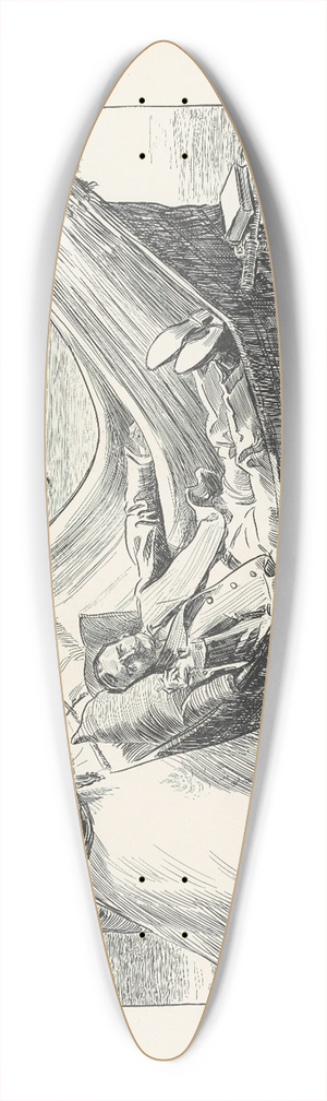 Charles Dana Gibson - Honeymooning 39.3 inch art pintail longboard deck Charles Dana Gibson - Honeymooning 39.3 inch art pintail longboard deck