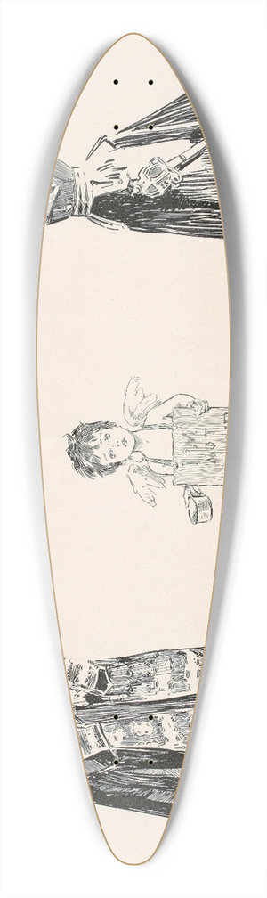 Charles Dana Gibson - In days to come, Who will look after this boy 39.3 inch art pintail longboard deck