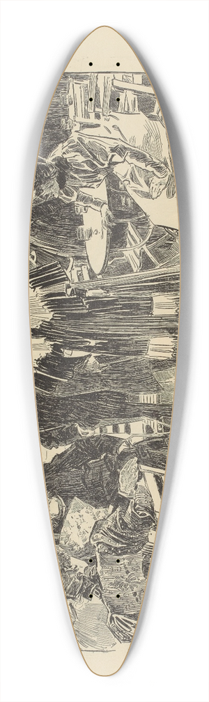 Charles Dana Gibson - In Paris. At the Jardin de Paris 39.3 inch art pintail longboard deck