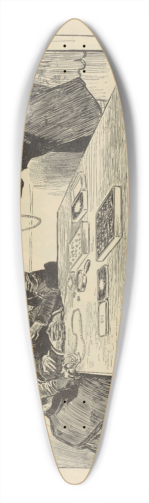 Charles Dana Gibson - In the Rue de la Paris 39.3 inch art pintail longboard deck Charles Dana Gibson - In the Rue de la Paris 39.3 inch art pintail longboard deck
