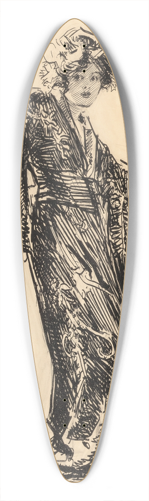 Charles Dana Gibson - Japonette 39.3 inch art pintail longboard deck