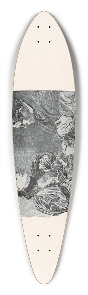 Charles Dana Gibson - Love and duty 39.3 inch art pintail longboard deck