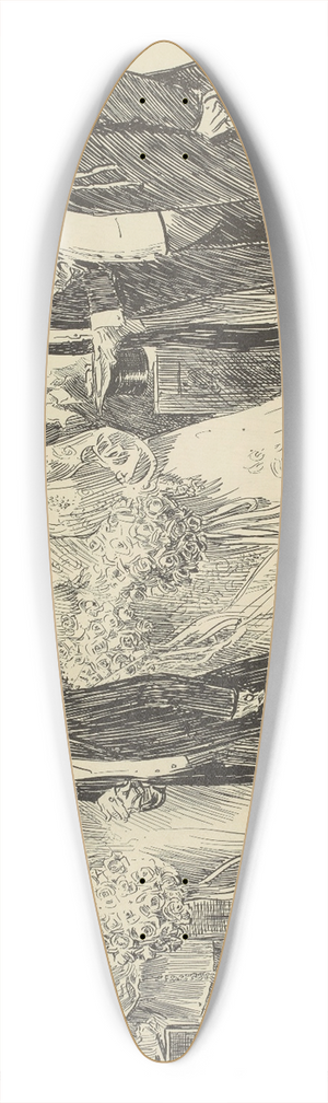 Charles Dana Gibson - Married at last 39.3 inch art pintail longboard deck