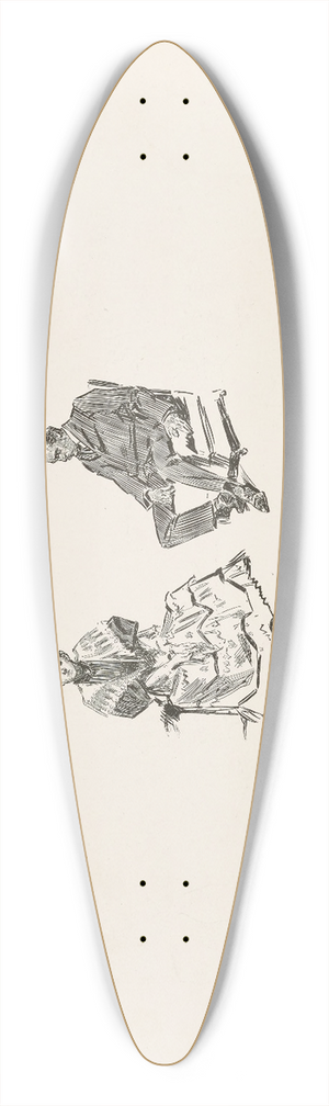 Charles Dana Gibson - Not a flatterer 39.3 inch art pintail longboard deck Charles Dana Gibson - Not a flatterer 39.3 inch art pintail longboard deck