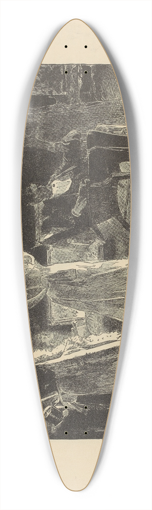 Charles Dana Gibson - Not a ghost 39.3 inch art pintail longboard deck