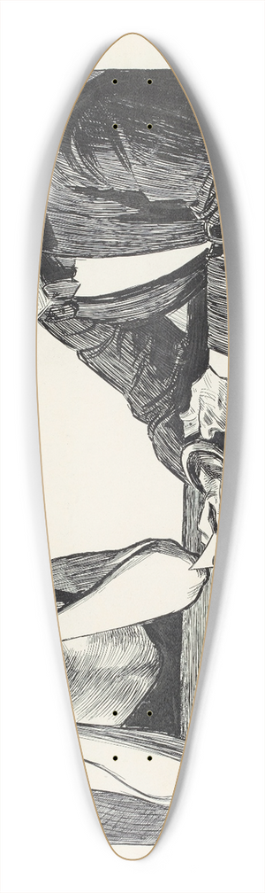 Charles Dana Gibson - Of course you can tell fortunes with cards 39.3 inch art pintail longboard deck