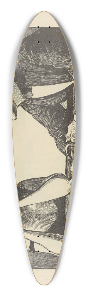 Charles Dana Gibson - Of course you can tell fortunes with cards 39.3 inch art pintail longboard deck