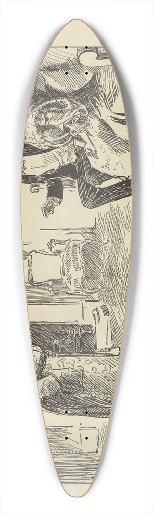 Charles Dana Gibson - Old Moneybags; Can you sit up with my daughter every night and still do your regular business, sir 39.3 inch art pintail longboard deck