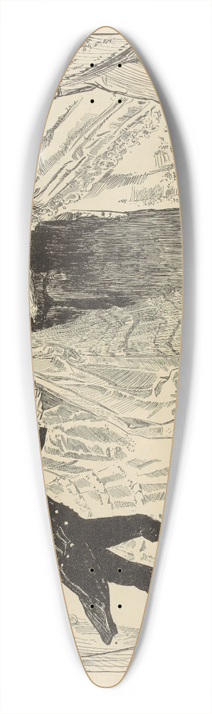 Charles Dana Gibson - Once more in England 39.3 inch art pintail longboard deck
