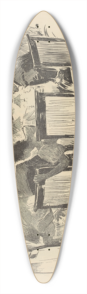 Charles Dana Gibson - Puzzle. Find the man who is paying for the dinner 39.3 inch art pintail longboard deck