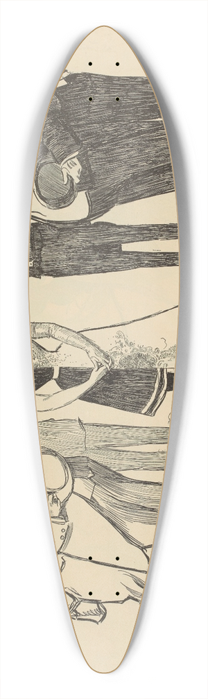 Charles Dana Gibson - Summer and winter 39.3 inch art pintail longboard deck