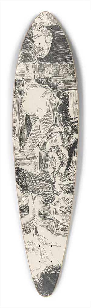 Charles Dana Gibson - The announcement of her engagement 39.3 inch art pintail longboard deck
