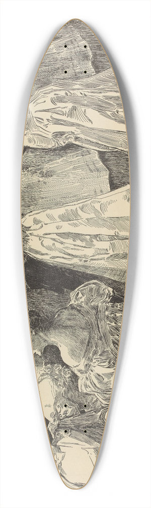Charles Dana Gibson - The hunt ball 39.3 inch art pintail longboard deck
