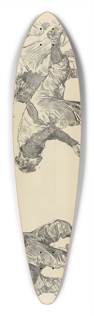 Charles Dana Gibson - The leading features of a liberal education 39.3 inch art pintail longboard deck
