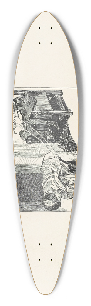 Charles Dana Gibson - The Nursery 39.3 inch art pintail longboard deck Charles Dana Gibson - The Nursery 39.3 inch art pintail longboard deck