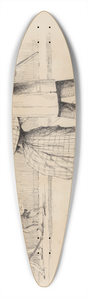 Charles Dana Gibson - The Other Side 39.3 inch art pintail longboard deck