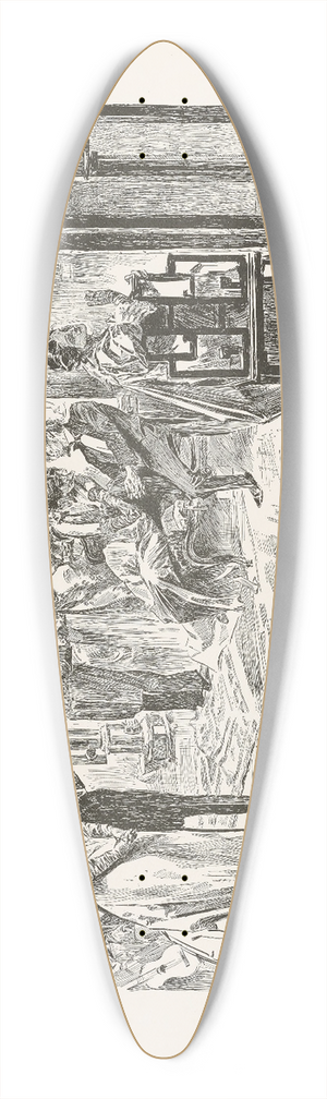 Charles Dana Gibson - The salons of New York  At Mrs Daubleigh Chromess 39.3 inch art pintail longboard deck