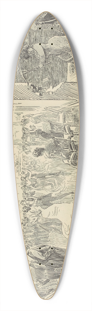 Charles Dana Gibson - The social push 39.3 inch art pintail longboard deck