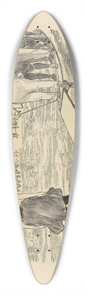 Charles Dana Gibson - The stout gentleman hoped he had found a secluded spot for the honeymoon 39.3 inch art pintail longboard deck Charles Dana Gibson - The stout gentleman hoped he had found a secluded spot for the honeymoon 39.3 inch art pintail longboard deck