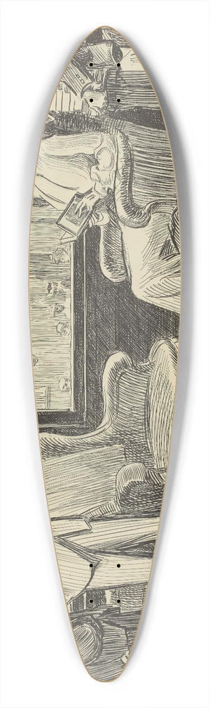 Charles Dana Gibson - The weaker sex.IV 39.3 inch art pintail longboard deck