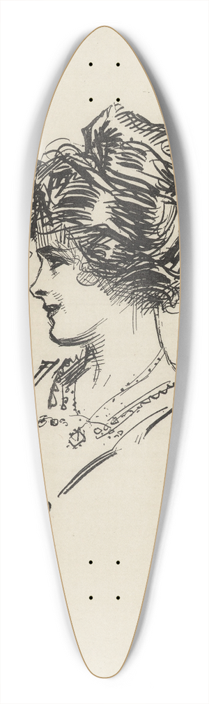 Charles Dana Gibson - Untitled 39.3 inch art pintail longboard deck