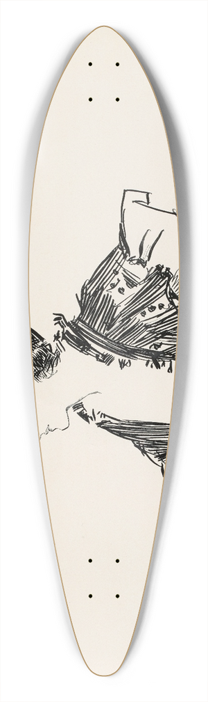 Charles Dana Gibson - Untitled 39.3 inch art pintail longboard deck Charles Dana Gibson - Untitled 39.3 inch art pintail longboard deck