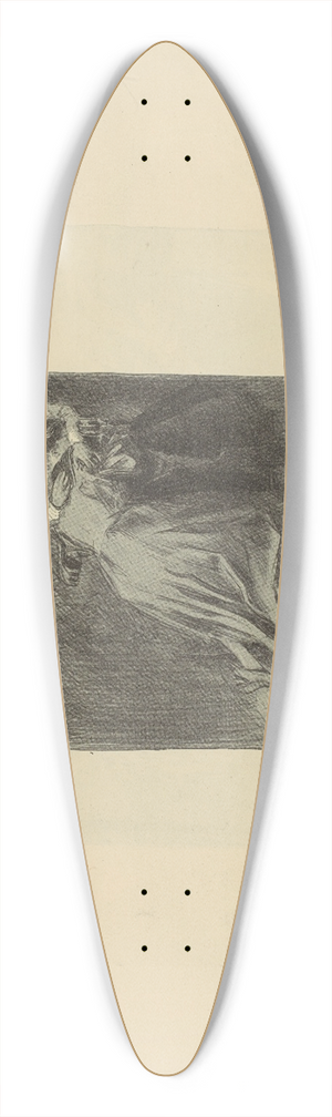 Charles Dana Gibson - Untitled 39.3 inch art pintail longboard deck Charles Dana Gibson - Untitled 39.3 inch art pintail longboard deck
