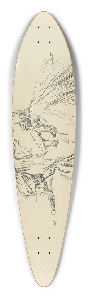 Charles Dana Gibson - Untitled 39.3 inch art pintail longboard deck