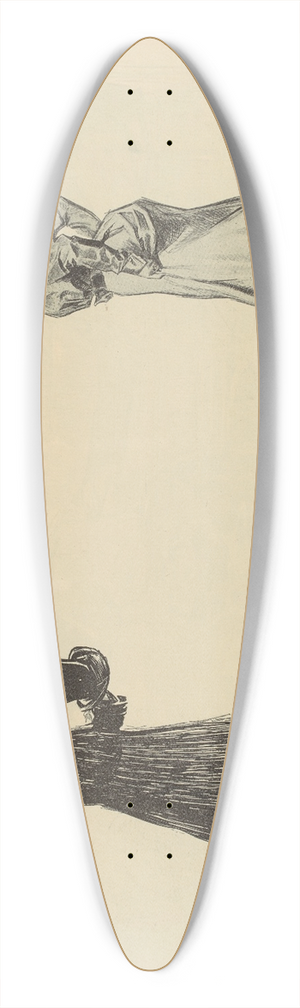 Charles Dana Gibson - Untitled 39.3 inch art pintail longboard deck