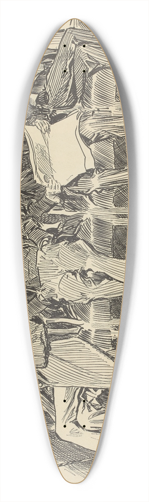 Charles Dana Gibson - Waiting for something to turn up 39.3 inch art pintail longboard deck