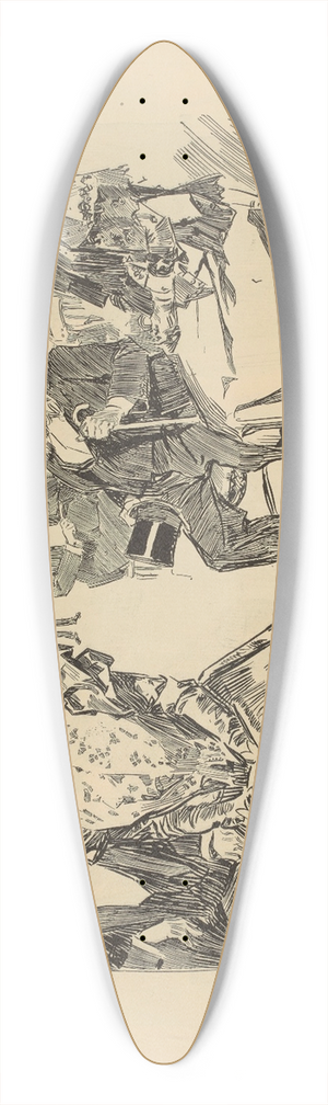 Charles Dana Gibson - Waiting for tables 39.3 inch art pintail longboard deck