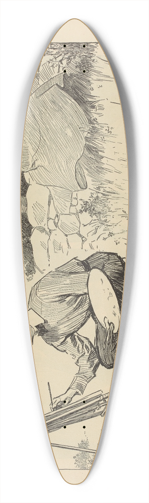 Charles Dana Gibson - Wasting time 39.3 inch art pintail longboard deck